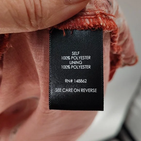 Torrid Harper Blouse Size 3X Dark Coral Floral 3/4 Sleeve Button Down - Picture 9 of 10